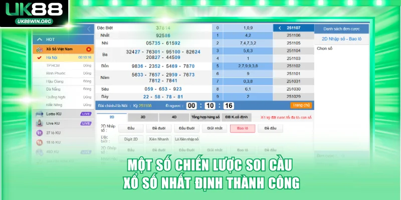 Một số chiến lược soi cầu xổ số nhất định thành công