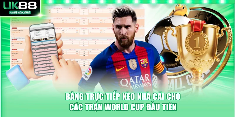 Bảng trực tiếp kèo nhà cái cho các trận World Cup đầu tiên